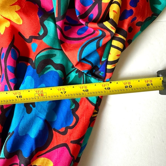 Cupshe Floral Print Peasant Sleeve Mini Dress Sz Medium Lightweight V Neck - Picture 8 of 9